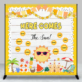 Lofaris Custom Summer Here Comes The Sun Wooden Backdrop